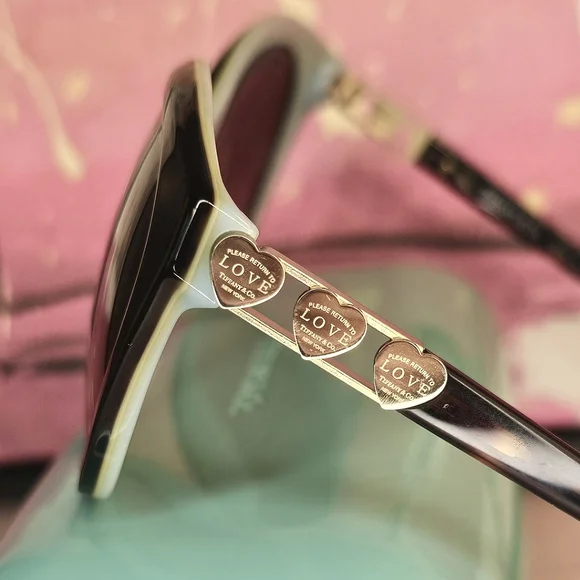Tiffany & Co. "Return to Love" Sunglasses 56/18-140 Dark Havana 1 (With Case) - Picture 3 of 15